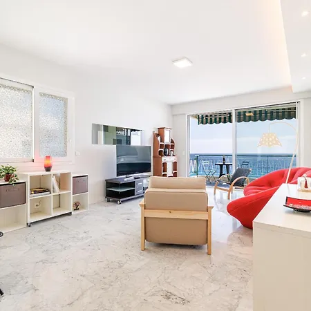 شقة Panoramic Sea View 1 Bdr Promenade Des